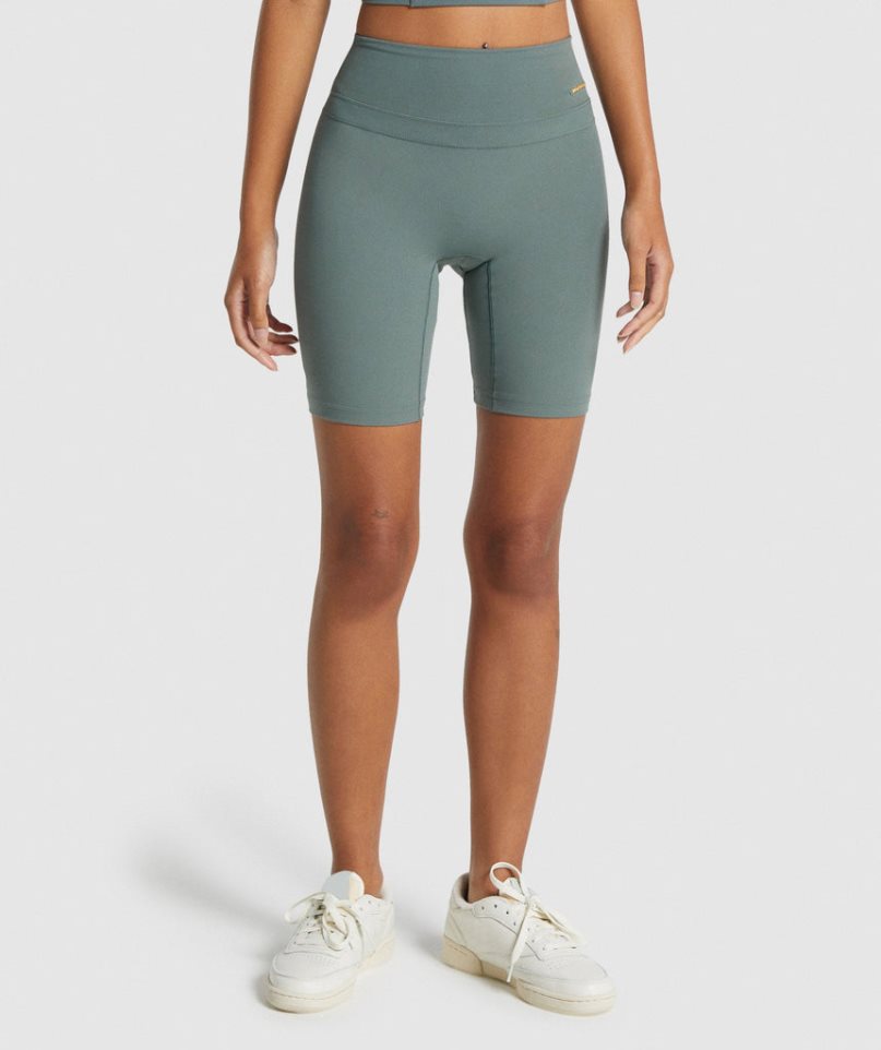 Women\'s Gymshark Whitney Cycling Shorts Green | CA 35N81D